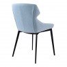 Kenna Contemporary Grey Glass - Dining Chair Back Angle - Kenna Contemporary Grey Glass - Dining Chair Back Angle