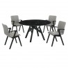 Venus Varde 5 Piece Black Dining Set - White BG - Venus Varde 5 Piece Black Dining Set - White BG