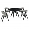 Venus Rowan 5 Piece Black Dining Set - Venus Rowan 5 Piece Black Dining Set