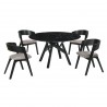 Venus Jackie 5 Piece Black Dining Set - Venus Jackie 5 Piece Black Dining Set