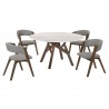 Venus Rowan 5 Piece Walnut Dining Set - Venus Rowan 5 Piece Walnut Dining Set