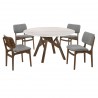Venus Lima 5 Piece Walnut Dining Set - Venus Lima 5 Piece Walnut Dining Set