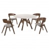 Venus Jackie 5 Piece Walnut Dining Set - Venus Jackie 5 Piece Walnut Dining Set