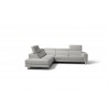 Augusto Sectional With Chaise - Light Grey - Headrest Opened - Augusto Sectional With Chaise - Light Grey - Headrest Opened