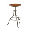 Sullivan Swivel Stool With Pewter & Walnut Finish - Sullivan Swivel Stool With Pewter & Walnut Finish