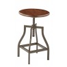Sullivan Swivel Stool With Pewter & Walnut Finish - Sullivan Swivel Stool With Pewter & Walnut Finish
