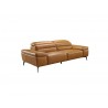 Camelo Sofa Camel Colored Leather with Black Powder Coated Legs - Camelo Sofa Camel Colored Leather with Black Powder Coated Legs