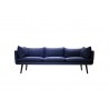 Deklan 3 Seater Sofa Blue Fabric - Front - Deklan 3 Seater Sofa Blue Fabric - Front