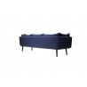 Deklan 3 Seater Sofa Blue Fabric - Back Angled - Deklan 3 Seater Sofa Blue Fabric - Back Angled