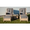 Southampton Rattan Sofa 5pc Set - Dark Grey Cushion - Front View