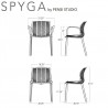 SPYGA Designer Stacking Arm Chair 