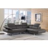 Pandora Sectional With Chaise On Left - Lifestyle -  Dark Grey - Pandora Sectional With Chaise On Left - Lifestyle -  Dark Grey