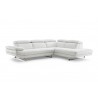 Pandora Sectional With Chaise On Left - White - Front - Pandora Sectional With Chaise On Left - White - Front