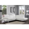 Pandora Sectional In White Italian Leather - Lifestyle - Pandora Sectional In White Italian Leather - Lifestyle