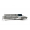 Negramaro Sectional With Chaise - Light Grey - Angled - Negramaro Sectional With Chaise - Light Grey - Angled