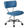Vista Task Office Chair - Blue Faux Leather - Vista Task Office Chair - Blue Faux Leather