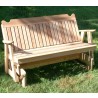 4' Red Cedar Straight Back Glider - 4' Red Cedar Straight Back Glider