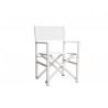 Vivere Studio Aluminum Folding Director's Chair - White - White BG