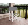 Vivere Studio Aluminum Folding Director's Chair - Dark Grey
