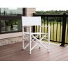 Vivere Studio Aluminum Folding Director's Chair - White