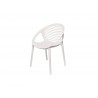 Gravely Arm Chair White Polypropylene -  Angle - Gravely Arm Chair White Polypropylene -  Angle