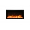 Amantii 34" Extra Tall Clean Face Electric Built-in With Black Steel Surround - Orange Flame - Amantii 34" Extra Tall Clean Face Electric Built-in With Black Steel Surround - Orange Flame