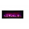 Remii 42" Basic Clean-face Electric Built-in With Glass With Black Steel Surround - Purple Flame  - Remii 42" Basic Clean-face Electric Built-in With Glass With Black Steel Surround - Purple Flame 
