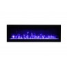 Amantii 50" Basic Clean-face Electric Built-in With Glass With Black Steel Surround - Blue Flame - Amantii 50" Basic Clean-face Electric Built-in With Glass With Black Steel Surround - Blue Flame