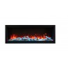 60" Extra Tall Clean Face Electric Built-in With Black Steel Surround - Red and Blue Flame - 60" Extra Tall Clean Face Electric Built-in With Black Steel Surround - Red and Blue Flame