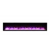 88" Basic Clean-face Electric Built-in With Glass With Black Steel Surround - Purple Flame - 88" Basic Clean-face Electric Built-in With Glass With Black Steel Surround - Purple Flame