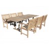 Renaissance Eco-friendly 7-piece Outdoor Hand-scraped Hardwood Dining Set