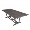 Renaissance Outdoor Patio Hand-scraped Wood Dining Extension Table - Extended - Renaissance Outdoor Patio Hand-scraped Wood Dining Extension Table - Extended