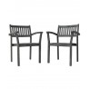 Renaissance Outdoor Patio Hand-scraped Wood Dining Chair - 2 Pcs - Renaissance Outdoor Patio Hand-scraped Wood Dining Chair - 2 Pcs