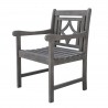 Renaissance Outdoor Wood Patio Dining Chair - White BG - Renaissance Outdoor Wood Patio Dining Chair - White BG