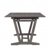 Renaissance Outdoor Wood Patio Extendable Dining Table - Side - Renaissance Outdoor Wood Patio Extendable Dining Table - Side