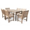 Renaissance Eco-friendly 7-piece Outdoor Hand-scraped Hardwood Dining Set with Rectangle Table and Arm Chairs