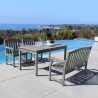Renaissance Outdoor 4-piece Hand-scraped Wood Patio Dining Set with 4-foot Bench - Lifestyle