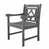 Renaissance Outdoor Wood Patio Dining Chair - White BG - Renaissance Outdoor Wood Patio Dining Chair - White BG