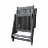 Renaissance Outdoor Patio Hand-scraped Wood  Dining Chair - Folded - Renaissance Outdoor Patio Hand-scraped Wood  Dining Chair - Folded