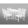 Bradley Eco-friendly 7-piece Outdoor White Hardwood Dining Set with Rectangle Table and Arm Chairs