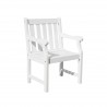 Bradley Outdoor Wood Patio Dining Chair - White BG - Bradley Outdoor Wood Patio Dining Chair - White BG