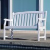 Bradley Outdoor Wood Patio 4-foot Bench - Lifestyle - Bradley Outdoor Wood Patio 4-foot Bench - Lifestyle