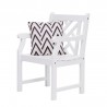 Bradley Outdoor Wood Patio Dining Chair - White BG - Bradley Outdoor Wood Patio Dining Chair - White BG