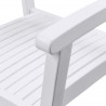 Bradley Outdoor Patio Wood Dining Chairs - Seat Arm Close-Up - Bradley Outdoor Patio Wood Dining Chairs - Seat Arm Close-Up