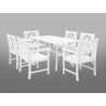 Bradley Eco-friendly 7-piece Outdoor White Hardwood Dining Set