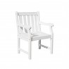 Bradley Outdoor Wood Patio Dining Chair - White BG - Bradley Outdoor Wood Patio Dining Chair - White BG