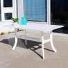 Bradley Outdoor  Wood Patio Dining Table - Lifestyle - Bradley Outdoor  Wood Patio Dining Table - Lifestyle