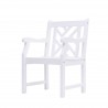Bradley Outdoor Wood Patio Dining Chair - White BG - Bradley Outdoor Wood Patio Dining Chair - White BG