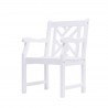 Bradley Outdoor Wood Patio Dining Chair - White BG - Bradley Outdoor Wood Patio Dining Chair - White BG