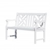 Bradley Outdoor Wood Patio 4-foot Bench - Bradley Outdoor Wood Patio 4-foot Bench